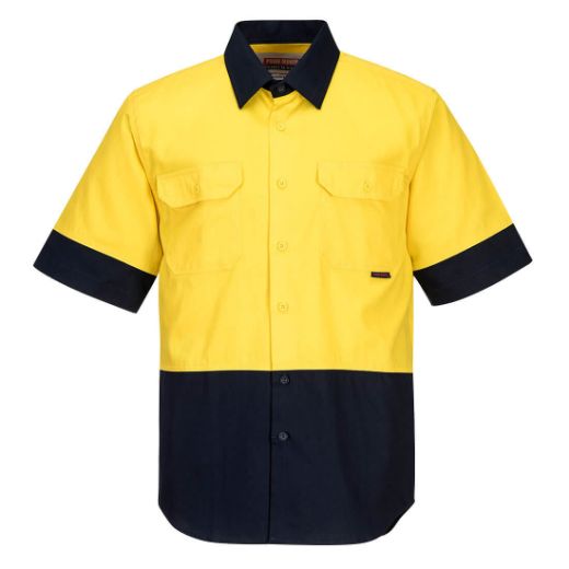 Picture of Portwest Hi-Vis Two Tone Regular Weight Short Sleeve Shirt